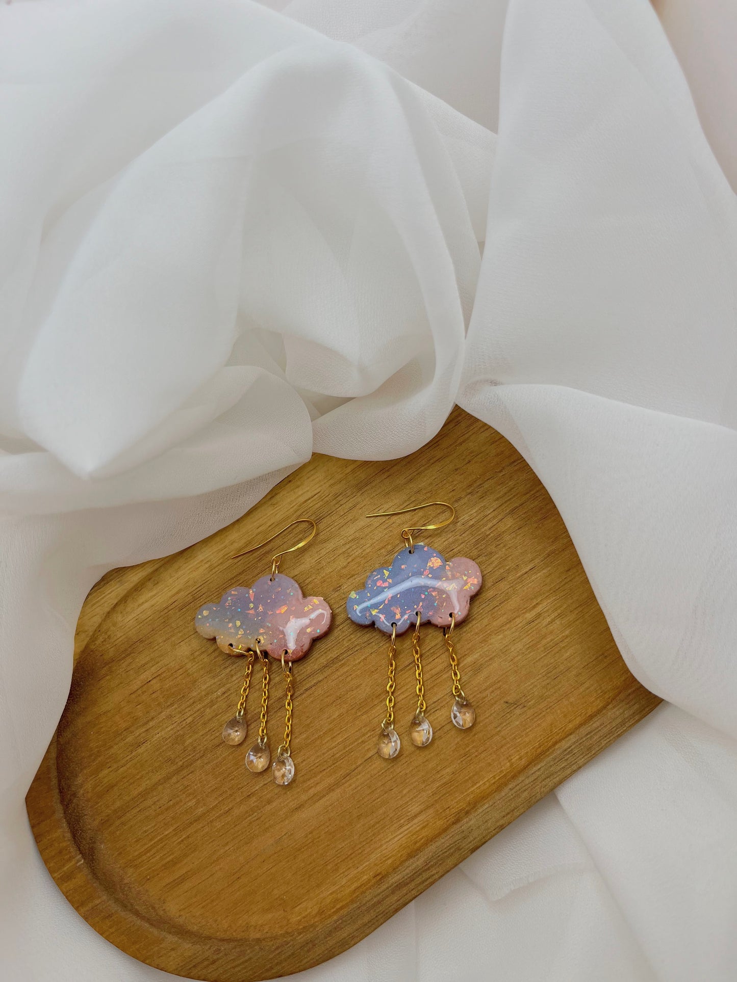 Opal Sunset Series: Crystal Raincloud Earrings
