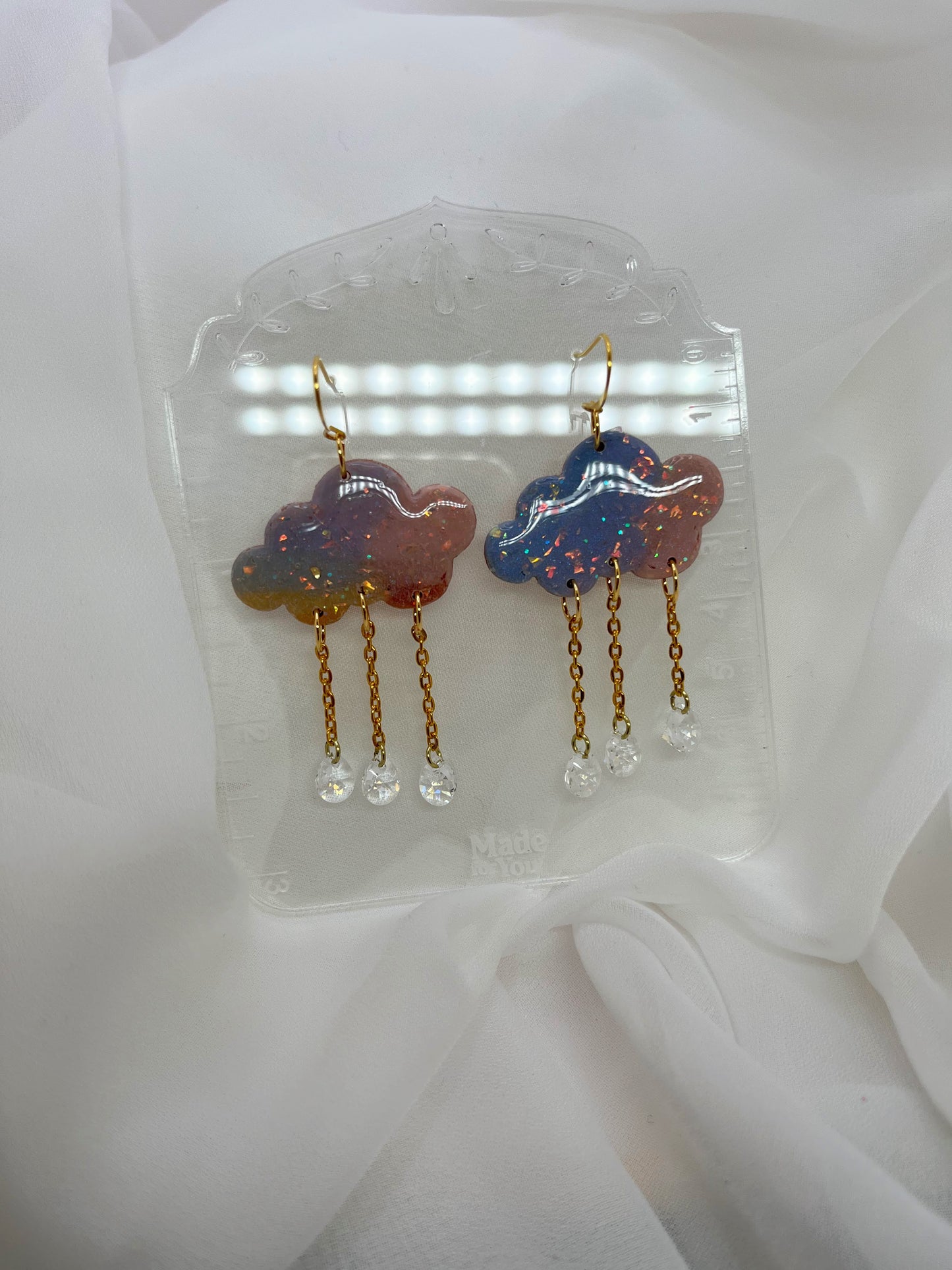 Opal Sunset Series: Crystal Raincloud Earrings