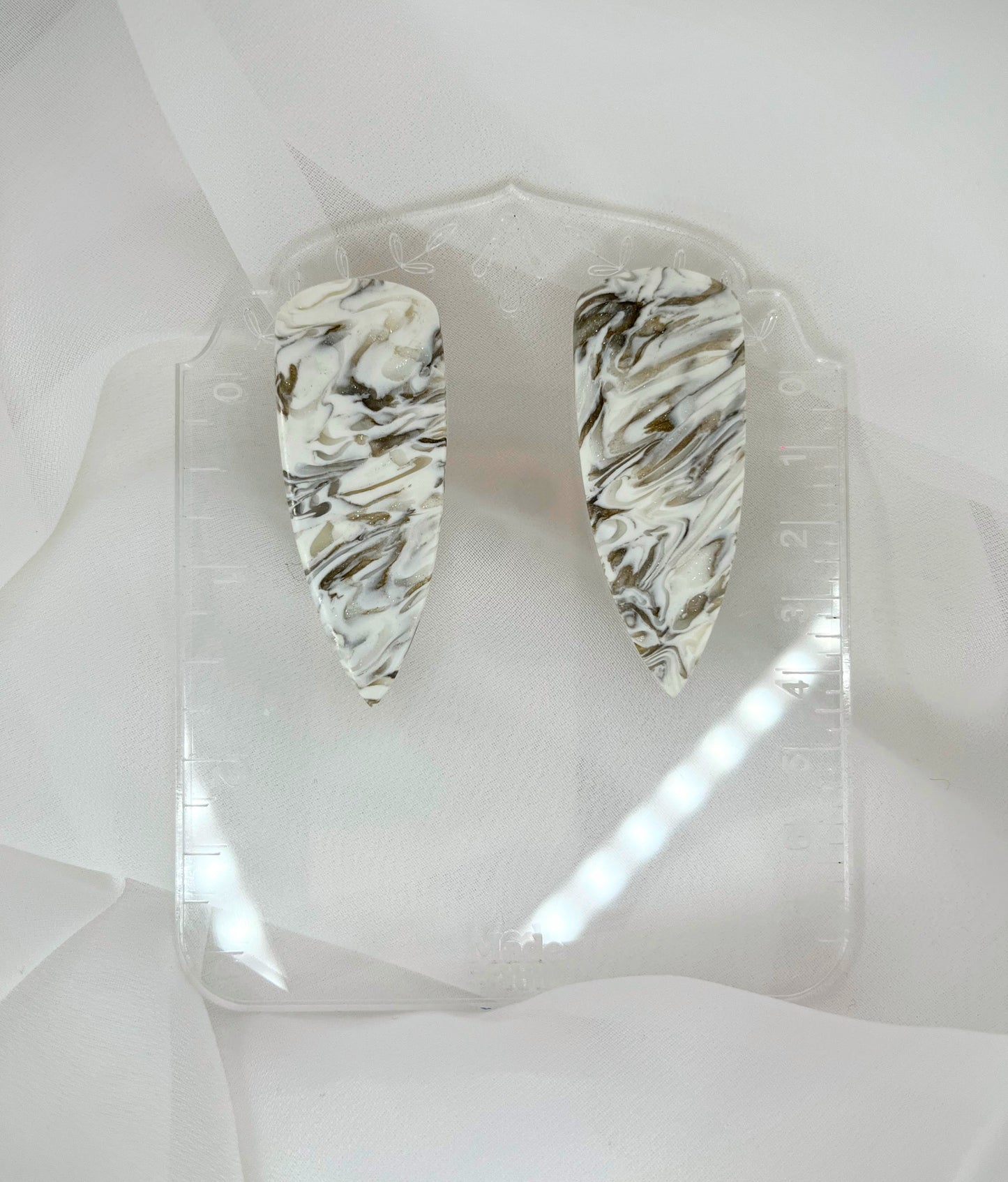 Marbled Dagger Earrings